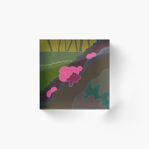 Pink Wolf Slime Acrylic Block