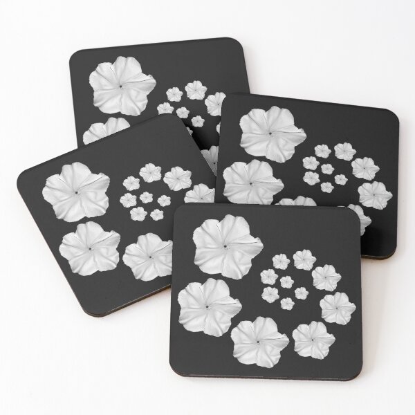 Item preview, Moonflower Spiral in Black and White designed and sold by Roanemermaid.