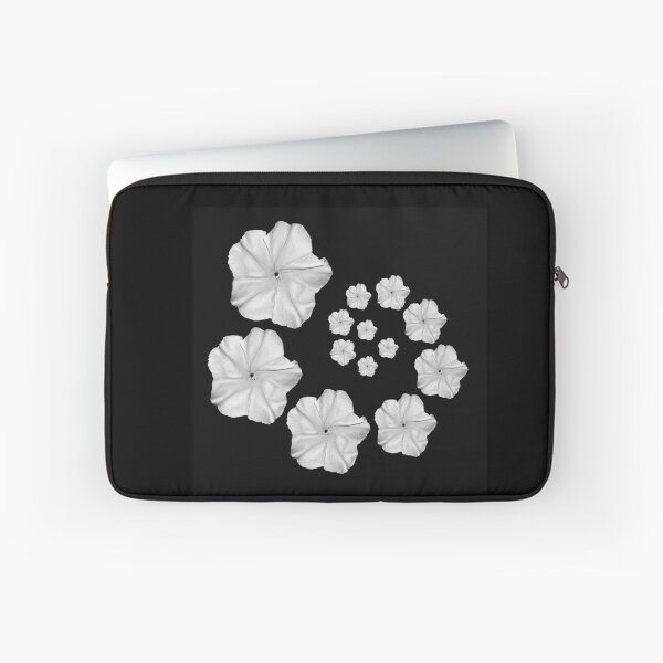 Item preview, Moonflower Spiral in Black and White designed and sold by Roanemermaid.