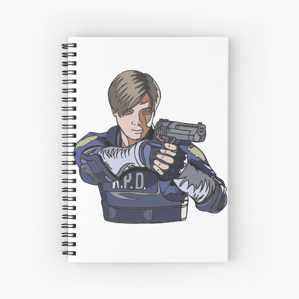 Leon S Kennedy Resident Evil 2 Remake Hardcover Journal By Enowesker Redbubble