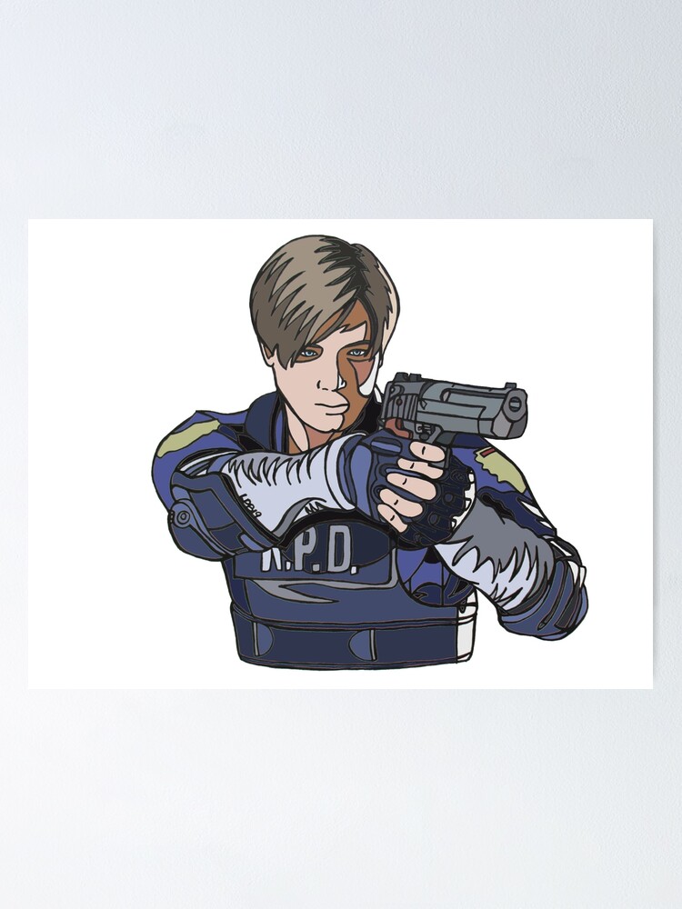 Leon S Kennedy Resident Evil 2 Remake Poster By Enowesker Redbubble