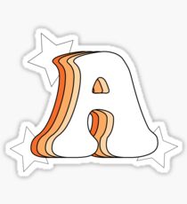 Retro A (Orange) Sticker