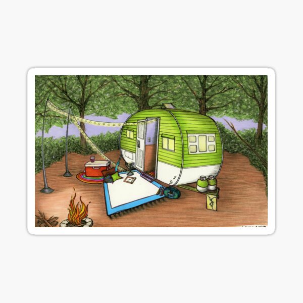 Item preview, Happy Camper designed and sold by Heathenicia.