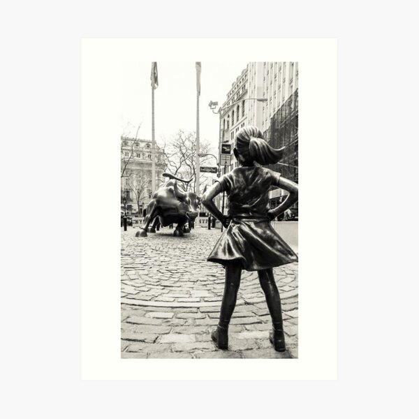 Fearless Girl & Bull NYC Art Print