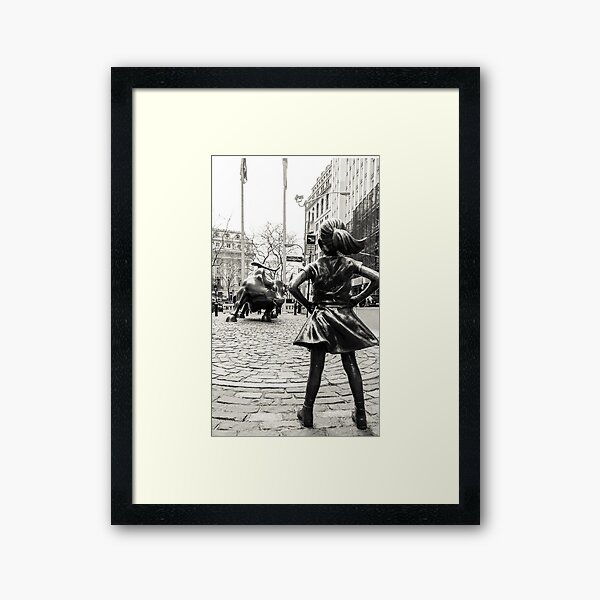 Fearless Girl & Bull NYC Framed Art Print