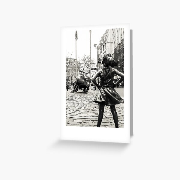 Fearless Girl & Bull NYC Greeting Card