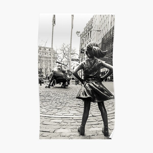 Fearless Girl & Bull NYC Poster
