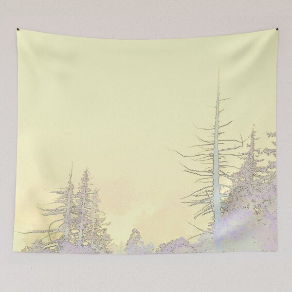 Item preview, Wintry forest in pale yellow designed and sold by Boho Contessa.