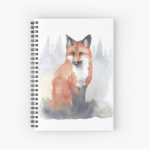Item preview, Winter fox watercolor painting designed and sold by Lauren Alane.