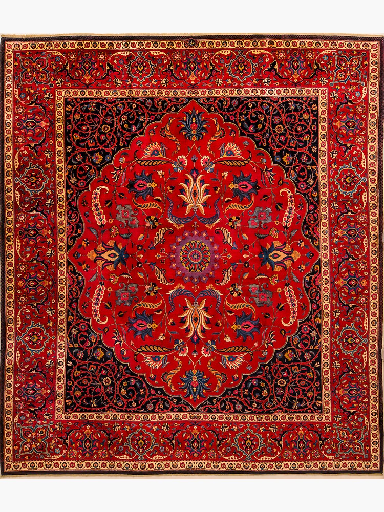 Antique Persian Rug Sticker for Sale by Susan Evans