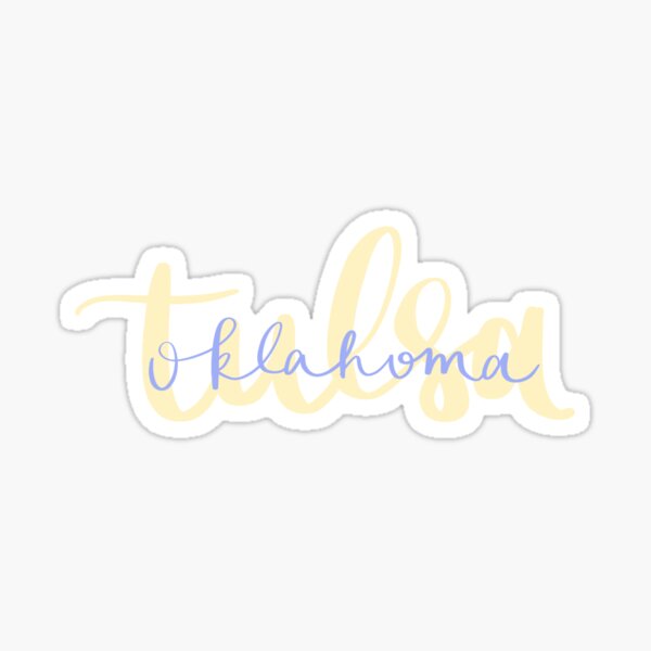 Tulsa, OK (yellow & blue) Sticker