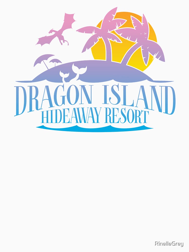Dragon Island Hideaway Logo - Sunset Colours by RinelleGrey