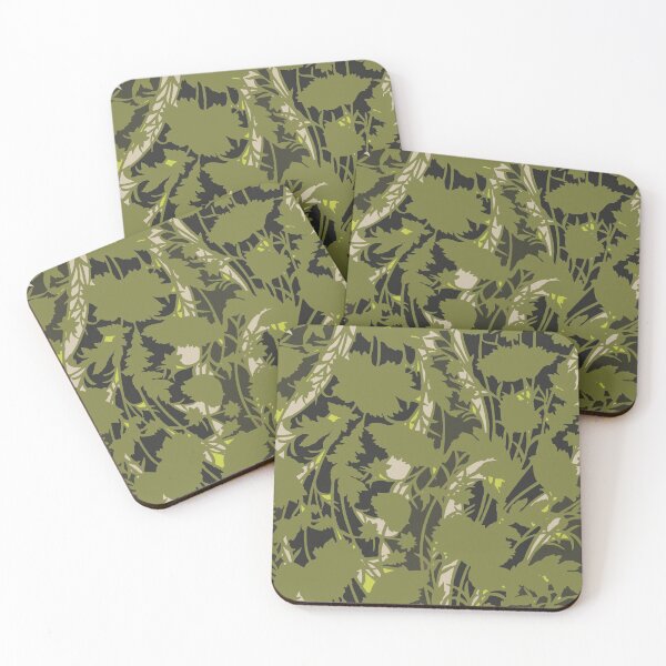 Item preview, Leaves Camouflage Digital Flowers Pattern in Green, Brown and Beige designed and sold by ShopieHome.