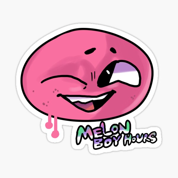 "Melon Boy Hours" Sticker by Meloncucky Redbubble