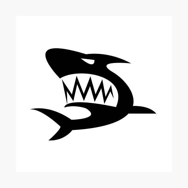 Impression Photo Dessin Requin Cartoon 1 Par Tgdigital Redbubble