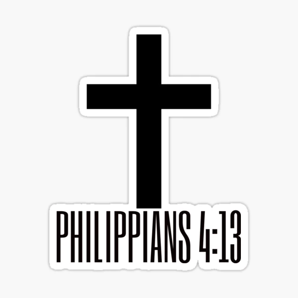 Philippians 4:13 Sticker for Sale by kendylrickard