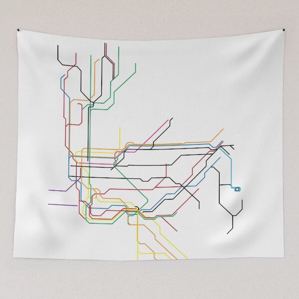 Item preview, New york tube map designed and sold by ufuksezgen.