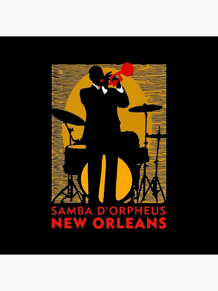 vintage new orleans jazz poster samba dorpheus original artwork tshirts prints posters bags men women kids tote bag vintage jazz posters