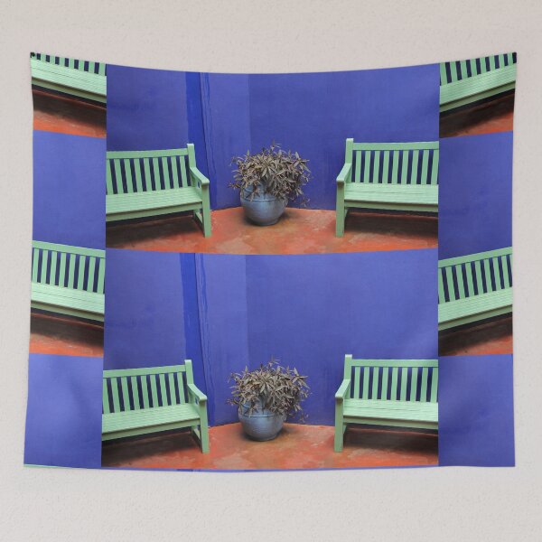 Item preview, MAJORELLE GARDEN MARRAKECH; TRANQUIL SEAT AMID THE CITY CHAOS designed and sold by mister-john.