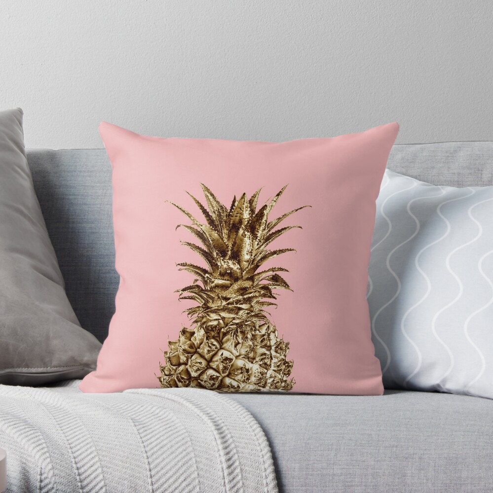 Gold pineapple clearance pillow