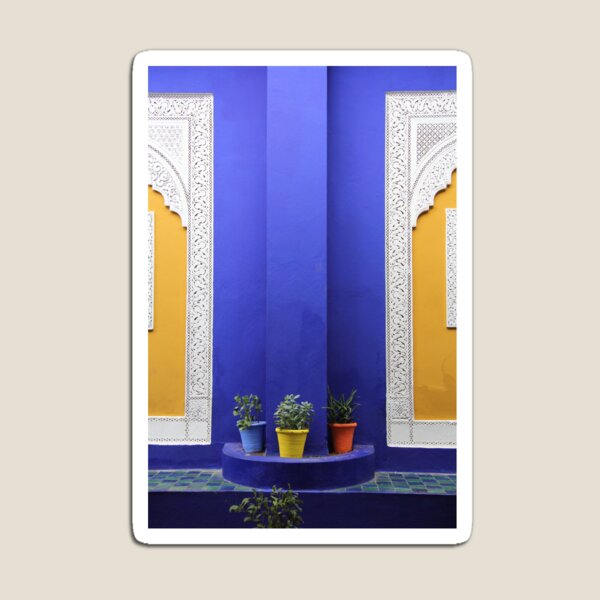 MAJORELLE GARDEN MARRAKECH; TIME TO TAKE TEA Magnet