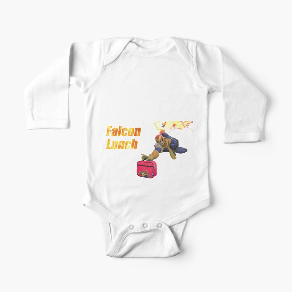Falcon Punch Falcon Lunch Baby One Piece By Funkymonk31 Redbubble