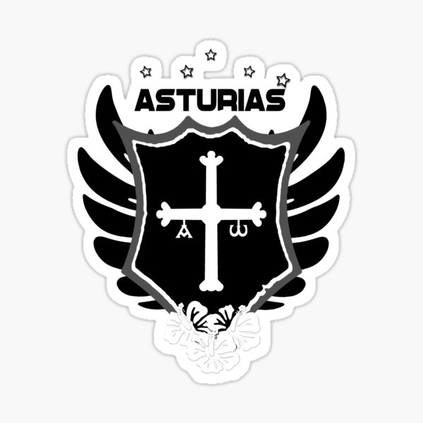 Bandera de Asturias - Escudo de armas - España Pegatina