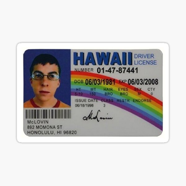 Artikel-Vorschau von Superbad McLovin ID, designt und verkauft von moviesup.