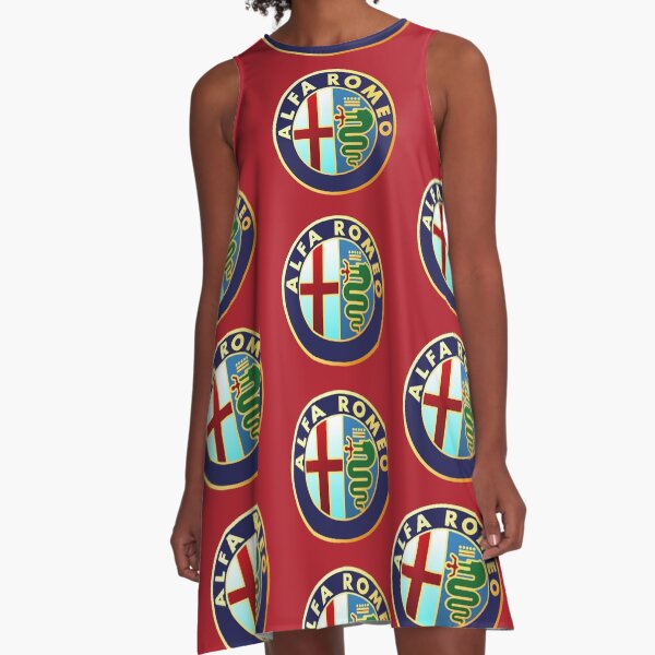 Alfa Romeo - Classic Car Logos A-Line Dress