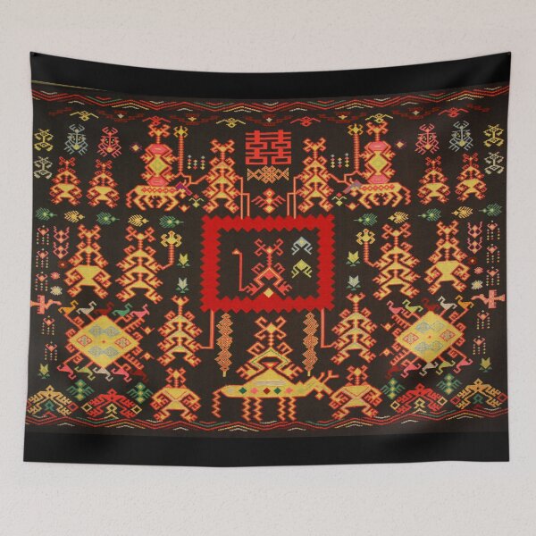 Item preview, Black Li Minority Hand Woven Brocade designed and sold by Marian Rosenberg.