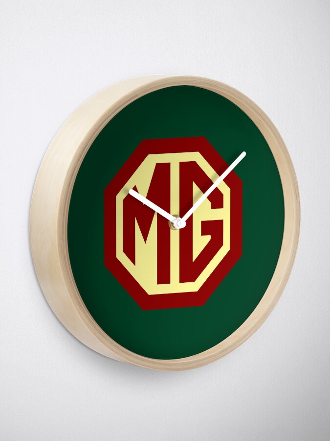 Alternate view of Classic Cars Logo - MG Clock