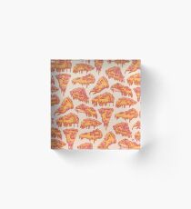Pizza Pattern Acrylic Block