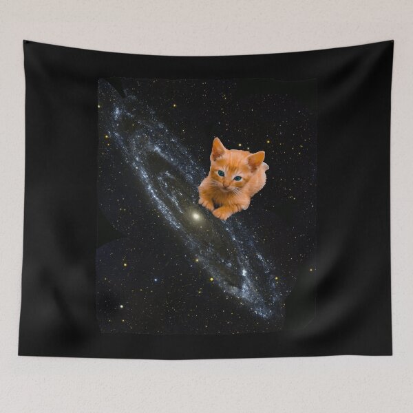 Item preview, orange Cat on the Milky Way designed and sold by ro83land.