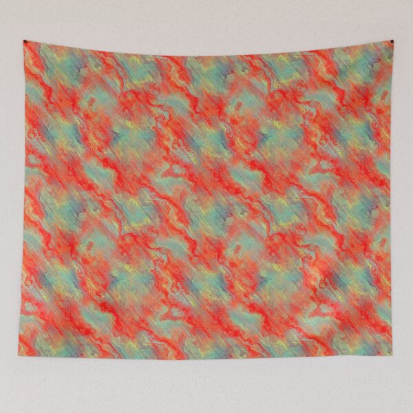 Item preview, Red and Blue Marble Painting designed and sold by Kolinnaprint.