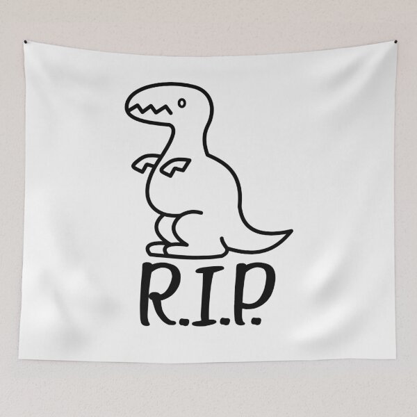 Item preview, Dinosaurs R.I.P. Dino black design rest in peace designed and sold by Shirtilike.
