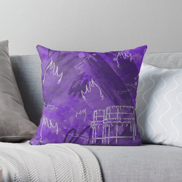 Valencia en fallas - Purple Throw Pillow