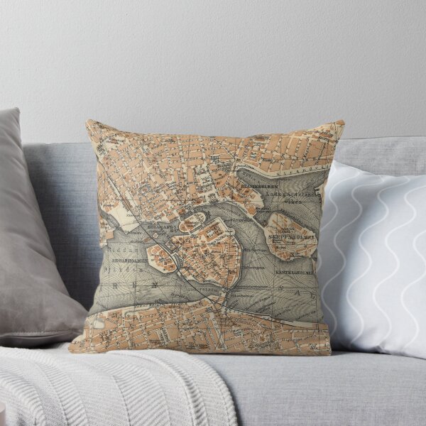 Item preview, Mapa vintage de Estocolmo Suecia (1909) designed and sold by BravuraMedia.