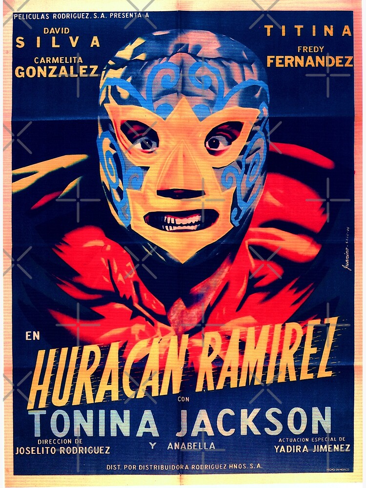 Discover Vintage Mexican Cinema Icons Lucha Libre Premium Matte Vertical Poster