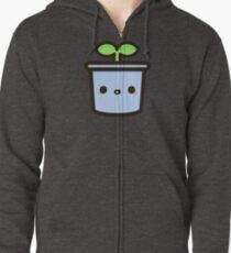 Pousse mignonne en pot Veste zippée à capuche