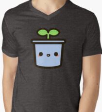 Cute sprout in pot Men's V-Neck T-Shirt