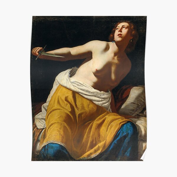 Lucretia by Artemisia Gentileschi, 1650 Poster