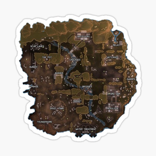 Mapa de las leyendas de Apex Pegatina