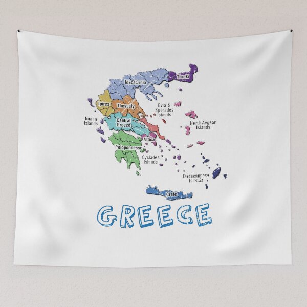 Item preview, Greek map on clothes and objects designed and sold by Omniweb.app.
