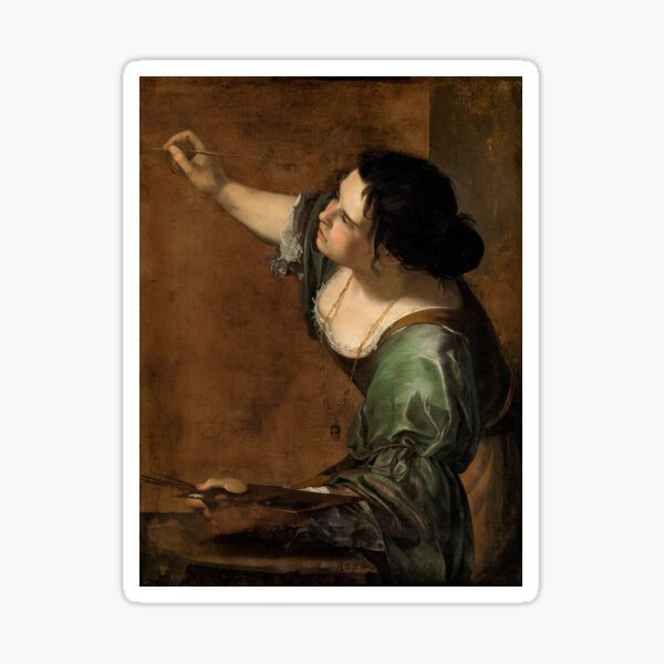 Item preview, Artemisia Gentileschi, Self-portrait as the Allegory of Painting  designed and sold by Vintage Wall Art.
