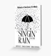 Singin 'im Regenfilm Poster Grußkarte
