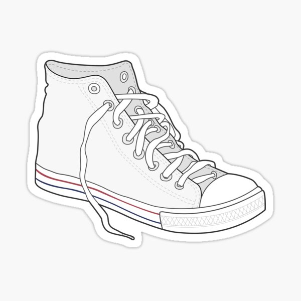 Retro Vintage Popular White Shoe Sticker