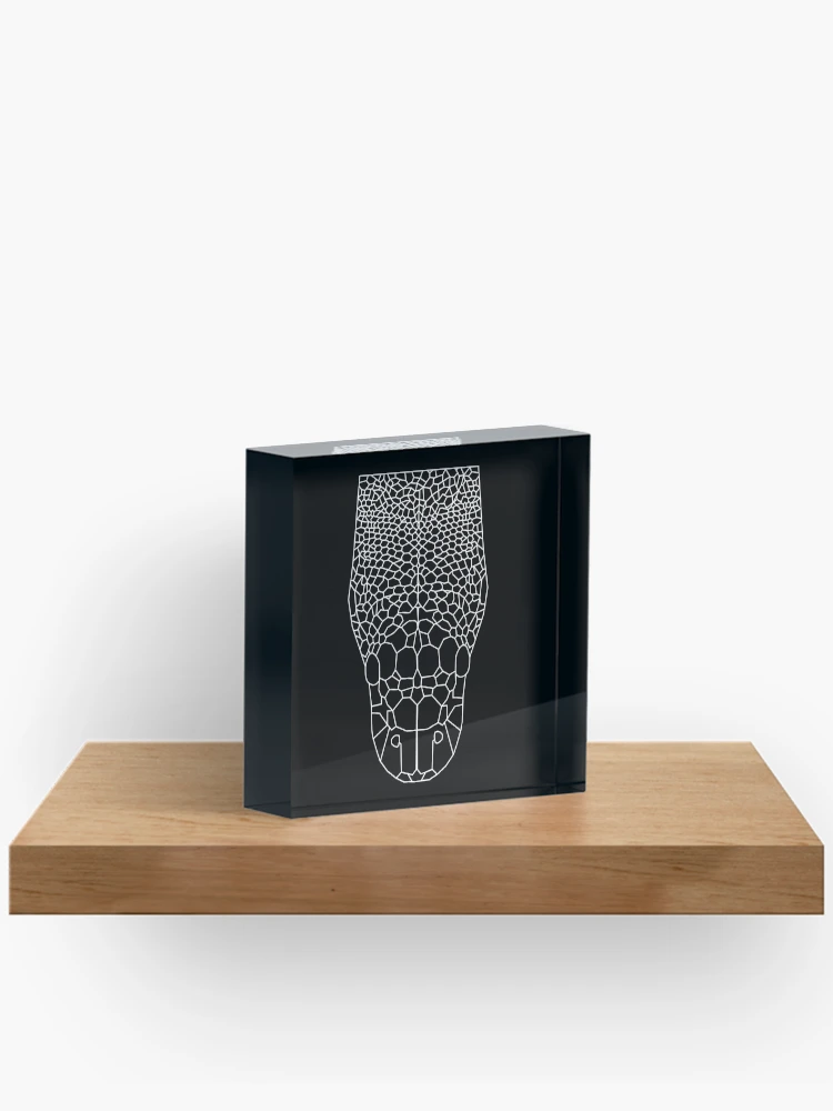 Thumbnail 2 of 5, Acrylic Block, Python Regius Wireframe/ Royal Python/ Ball Python designed and sold by HerpSVG.