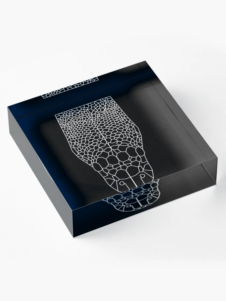 Thumbnail 4 of 5, Acrylic Block, Python Regius Wireframe/ Royal Python/ Ball Python designed and sold by HerpSVG.