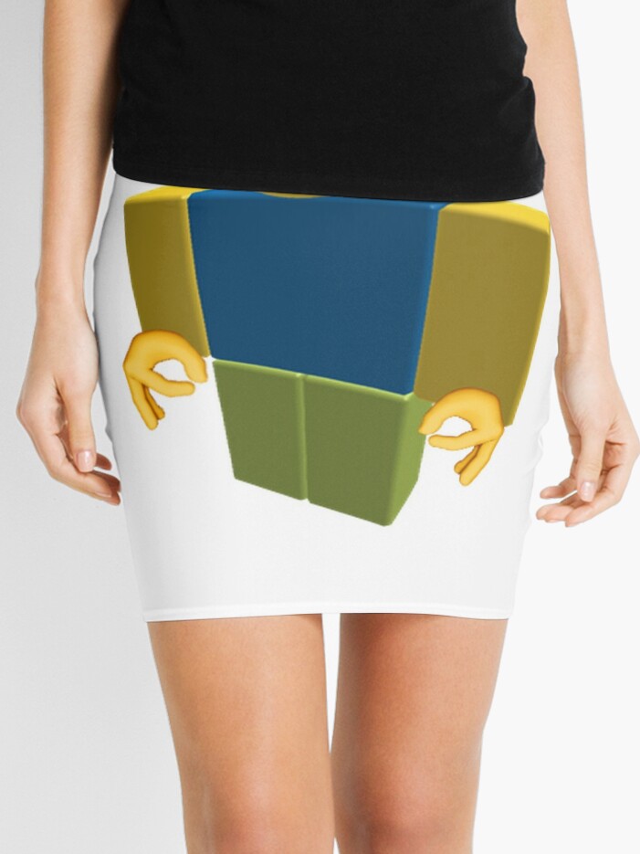 Roblox Noob Laughing Emoji Got Em Funny Cringe Mini Skirt By