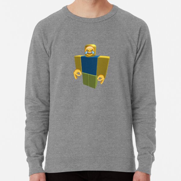 Noob Roblox Oof Funny Meme Dank Lightweight Sweatshirt By Franciscoie Redbubble - funny emoji shirt roblox